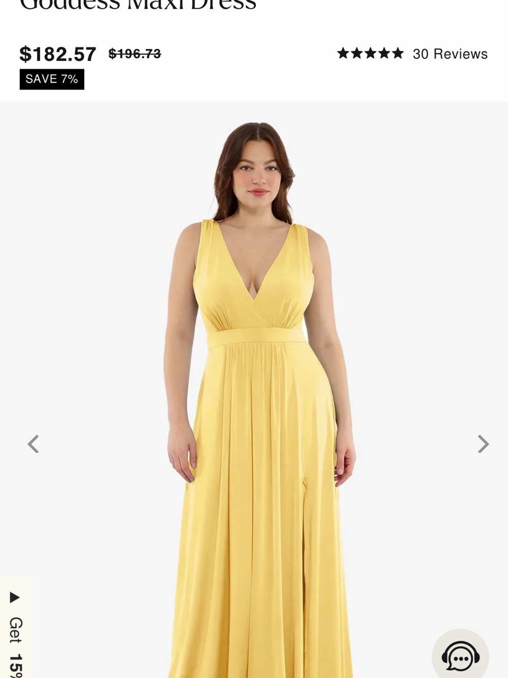 Sunshine V-Neck Goddess Maxi Dress